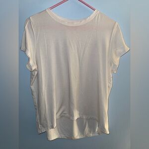 Athleta Cream Short Sleeve Tee